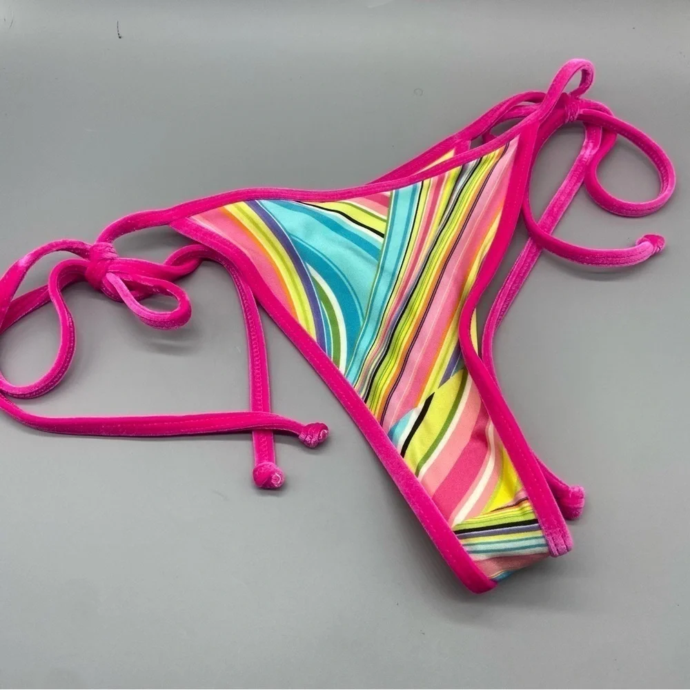 NEW! Frankie’s Bikini’s rainbow swirl hazel bikini bottom nwt 11724